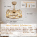 18 in. Boho Rattan Caged Ceiling Fan with Lights and Remote Control, Retro Hemp Rope Bladeless Flush Mount Ceiling Fandelier for Bedroom Kitchen-7-ErisView