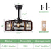 18 in. Caged Ceiling Fan with Light and Remote, Modern Industrial Rustic Farmhouse Ceiling Fans, Reversible Ceiling Fan Summer Winter for Indoor Use-8-ErisView
