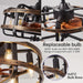 18 in. Caged Ceiling Fan with Remote, Flush Mount Ceiling Fans Chandeliers Fan, Bladeless Vintage Farmhouse Rustic Ceiling Fans with Lights for Bedroom-6-ErisView