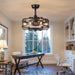 18 in. Caged Ceiling Fan with Remote, Flush Mount Ceiling Fans Chandeliers Fan, Bladeless Vintage Farmhouse Rustic Ceiling Fans with Lights for Bedroom-8-ErisView