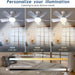 18 in. Ceiling Fan with LED Light and Remote Control, Socket Bedroom Ceiling Fans, Kitchen Fans with Lights, Living Room Fan, Outdoor Fan for Gazebo -4-ErisView