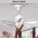 18 in. Ceiling Fan with Light, Screw In Small Remote Control Ceiling Fans, Socket Ceiling Fans -2-ErisView
