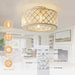 18 in. Crystal Fan Light, Lantern Shaped Industrial Looking Ceiling Fan, Chandelier with Remote Control for Living Room Bedroom Dining Room-2-ErisView