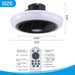 18 in. Enclosed Ceiling Fan, Remote Control Ceiling Fan with Light, Small Caged Low Profile Flush Mount Ceiling Fan for Bedroom Kitchen-6-ErisView