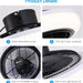 18 in. Enclosed Ceiling Fan, Remote Control Ceiling Fan with Light, Small Caged Low Profile Flush Mount Ceiling Fan for Bedroom Kitchen-8-ErisView
