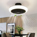 18 in. Enclosed Ceiling Fan, Remote Control Ceiling Fan with Light, Small Caged Low Profile Flush Mount Ceiling Fan for Bedroom Kitchen-9-ErisView