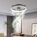 18 in. Flush Mount Low Profile Ceiling Fan with Lights and Remote, Indoor Brown Modern Ceiling Fan Light, 5 Blades Reversible LED Dimmable Ceiling Fan-1-ErisView