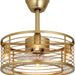 18 in. Reversible Quiet Ceiling Fans, Gold Caged Bladeless Ceiling Fan with Light and Remote, Fandelier Ceiling Fan, Kitchen Fans with Lights-1-ErisView