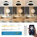 18 in. Smart Bladeless Ceiling fan with LED Light and Remote Control, Semi-Flush Mount LED-RGB Enclosure Ceilig Fan for Living Room Bedroom-ErisView