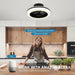 18 in. Smart Bladeless Ceiling fan with LED Light and Remote Control, Semi-Flush Mount LED-RGB Enclosure Ceilig Fan for Living Room Bedroom-ErisView