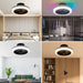 18 in. Smart Bladeless Ceiling fan with LED Light and Remote Control, Semi-Flush Mount LED-RGB Enclosure Ceilig Fan for Living Room Bedroom-ErisView