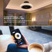 18 in. Smart Bladeless Ceiling fan with LED Light and Remote Control, Semi-Flush Mount LED-RGB Enclosure Ceilig Fan for Living Room Bedroom-ErisView