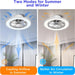 18 in. Smart Ceiling Fan with Alexa Google Assistant APP Control, Ceiling Fan on Low Ceiling with Lights, Dimmable LED RGB Bedroom Ceiling Fans-4-ErisView