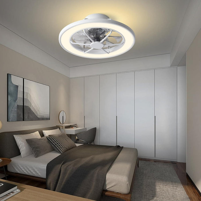 18 in. Smart Ceiling Fan with Alexa Google Assistant APP Control, Ceiling Fan on Low Ceiling with Lights, Dimmable LED RGB Bedroom Ceiling Fans-8-ErisView