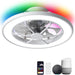 18 in. Smart Ceiling Fan with Alexa Google Assistant APP Control, Ceiling Fan on Low Ceiling with Lights, Dimmable LED RGB Bedroom Ceiling Fans-1-ErisView