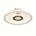 18 in. White Semi-Flush Mount LED Ceiling Fan, Modern Small Bladeless Ceiling Fan Fandelier with for Living Room Kitchen Bedroom-ErisView