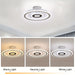 18 in. White Semi-Flush Mount LED Ceiling Fan, Modern Small Bladeless Ceiling Fan Fandelier with for Living Room Kitchen Bedroom-ErisView