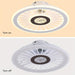 18 in. White Semi-Flush Mount LED Ceiling Fan, Modern Small Bladeless Ceiling Fan Fandelier with for Living Room Kitchen Bedroom-ErisView