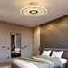 18 in. White Semi-Flush Mount LED Ceiling Fan, Modern Small Bladeless Ceiling Fan Fandelier with for Living Room Kitchen Bedroom-ErisView