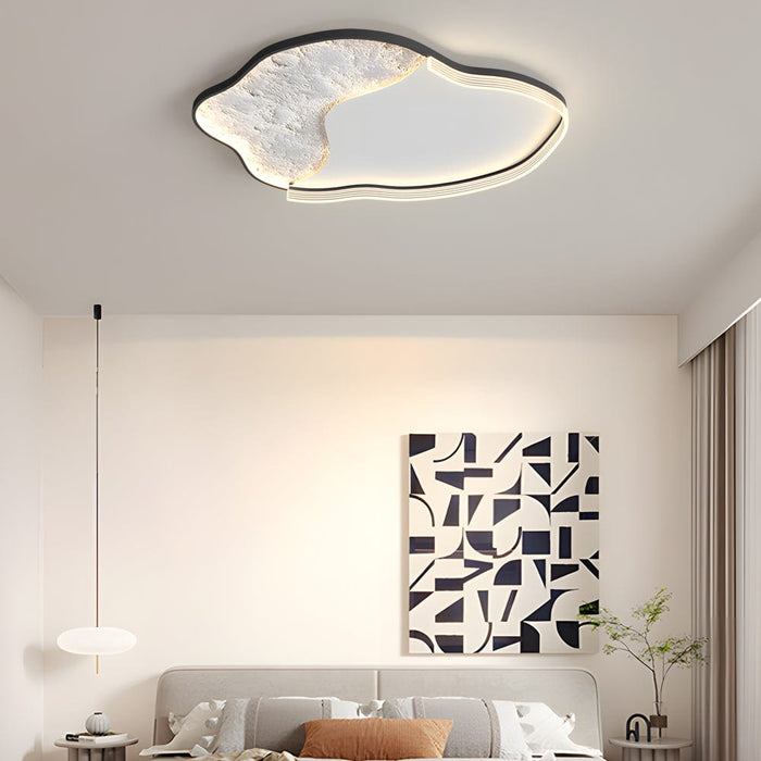 Geometric Simple Lunar Texture 3 Step Dimming LED Modern Ceiling Lamp