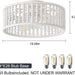 19 in. Beaded Remote Control Ceiling Fan and Light, Bedroom Ceiling Fans, White Reversible Ceiling Fan-5-ErisView