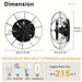 19 in. Black Bladeless Ceiling Fan with Light and Remote Control, Black Industrial Caged Ceiling Fan for Kitchen Bedroom Living Room-ErisView