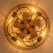 19 in. Boho Flush Mount Remote Control Fan, Farmhouse Reversible Rattan Caged Ceiling Fan for Living Room Fan Bedroom Dining Room Kitchen -6-ErisView