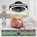 19 in. Enclosed Ceiling Fan with Lights, Flush Mount Bladeless Ceiling Fan and Remote, Low Profile Ceiling Fan for Bedroom Living Room Fan-4-ErisView