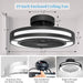 19 in. Enclosed Ceiling Fan with Lights, Flush Mount Bladeless Ceiling Fan and Remote, Low Profile Ceiling Fan for Bedroom Living Room Fan-6-ErisView