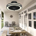 19 in. Enclosed Ceiling Fan with Lights, Flush Mount Bladeless Ceiling Fan and Remote, Low Profile Ceiling Fan for Bedroom Living Room Fan-9-ErisView