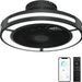 19 in. Enclosed Ceiling Fan with Lights, Flush Mount Bladeless Ceiling Fan and Remote, Low Profile Ceiling Fan for Bedroom Living Room Fan-1-ErisView