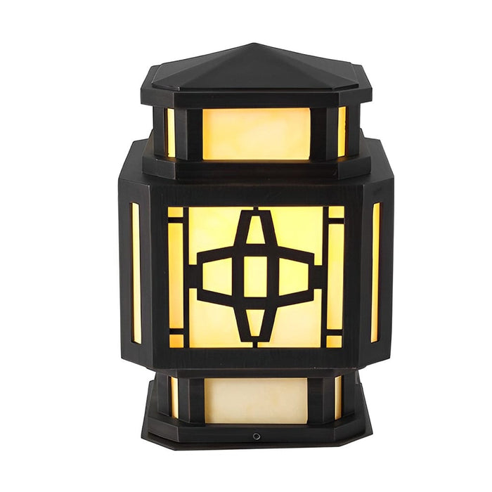 Creative LED Waterproof Black Retro Outdoor Deck Post Lights Pillar Light