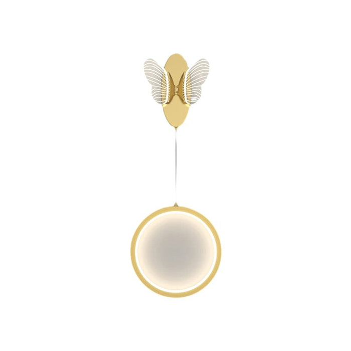 Oval Round Butterflies Three Step Dimming Modern LED Wall Lights Fixture
