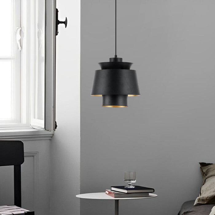 Creative Cylindrical Electroplated Metal LED Modern Pendant Lighting