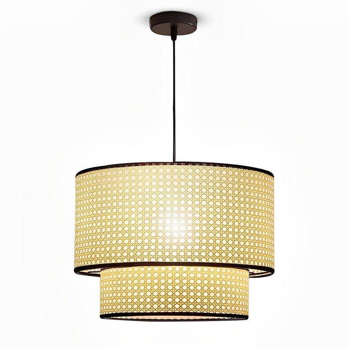 Farmhouse Round Bamboo Hanging Pendant Light Kitchen Lighting Dining Room Lighting Ceiling Light