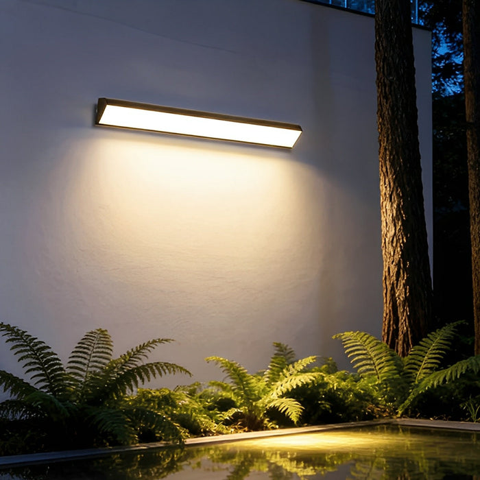 Outdoor Motion Sensor LED Strip Light - Waterproof Exterior Wall Fixture, Porch/Patio Lighting, Long-Life