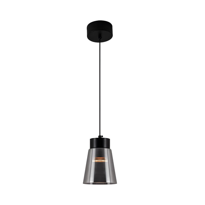 Minimalist Smoke Gray Glass Shade Cob Modern Pendant Lights Chandelier