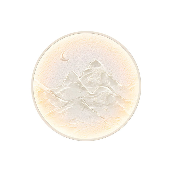 Nordic Moon Wall Sconce - Round Mountain Moon Decorative Painting Lamp