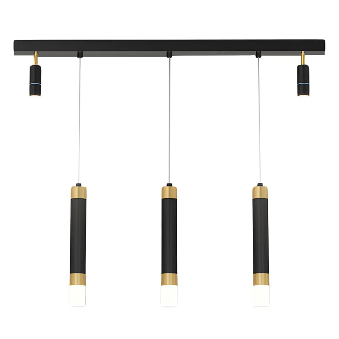 Minimalist Linear Strip 3 Step Dimming Modern Dining Chandelier Spotlight