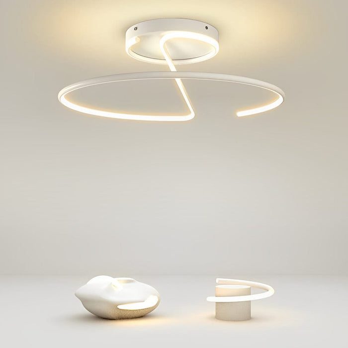 16'' Modern Flush Mount LED Lights Wire Shaped Ceiling Light