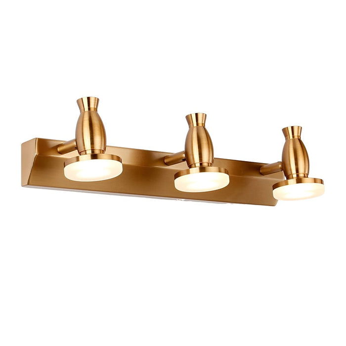3/4 Lights 180° Adjustable Electroplated Metal LED Vanity Light