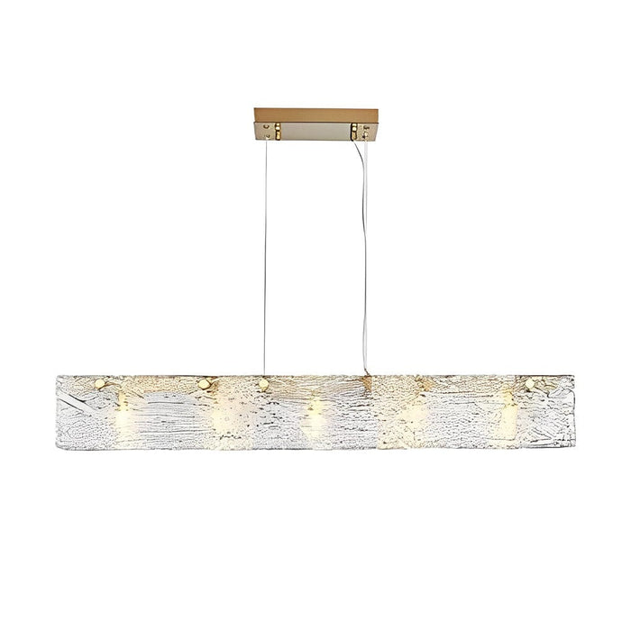 Minimalist Long Strip Glass LED Luxury Modern Dining Room Chandeliers