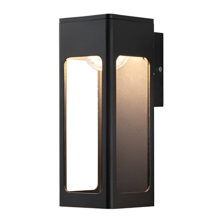 Rectangular IP65 LED Black Modern Outdoor Wall Sconce