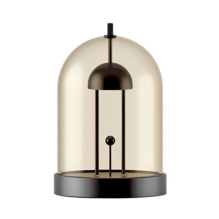 DIY Cylindrical Dome Detachable Glass Table Lamp Battery Touch Dimming Decorative Ambient Light