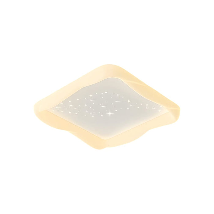 Square Novelty Stars Decor 3 Step Dimming Milky White Modern Ceiling Lights