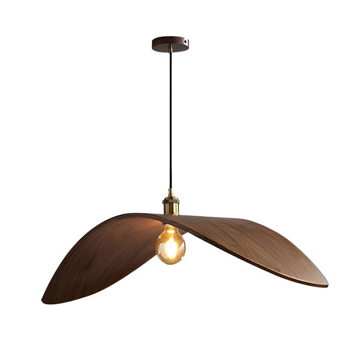 Wabi-Sabi Creative Walnut Wood Leaf Hardware Retro Minimalist Chandelier