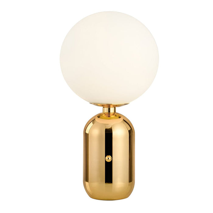 1-Light Hand Blown Glass Aballs Table Lamp Electroplate Nordic Bedside Light
