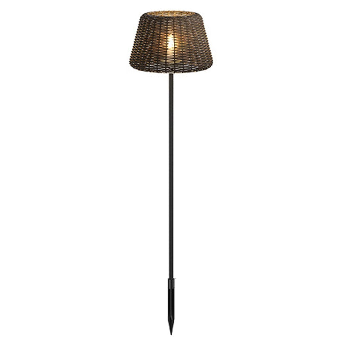 Rattan Shade LED Ralph Outdoor Floor Lamp with Stake. 45.27 In.H