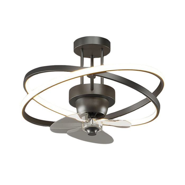 Modern 19.7-in LED Indoor Black and White Breeze Ceiling Fan with Light