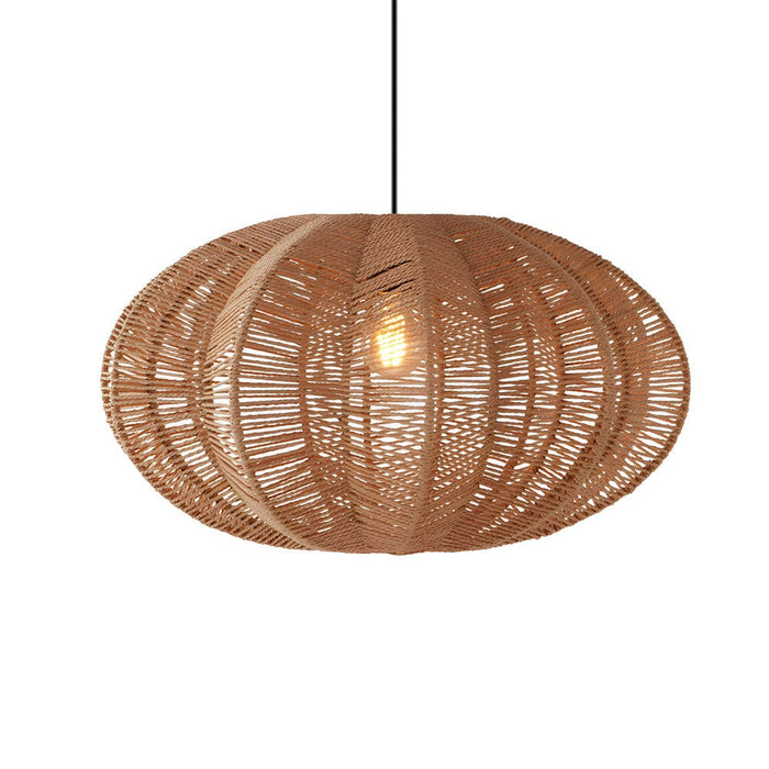 Retro Lantern Hemp Ropes Hardware Japanese Wabi-Sabi Style Chandelier